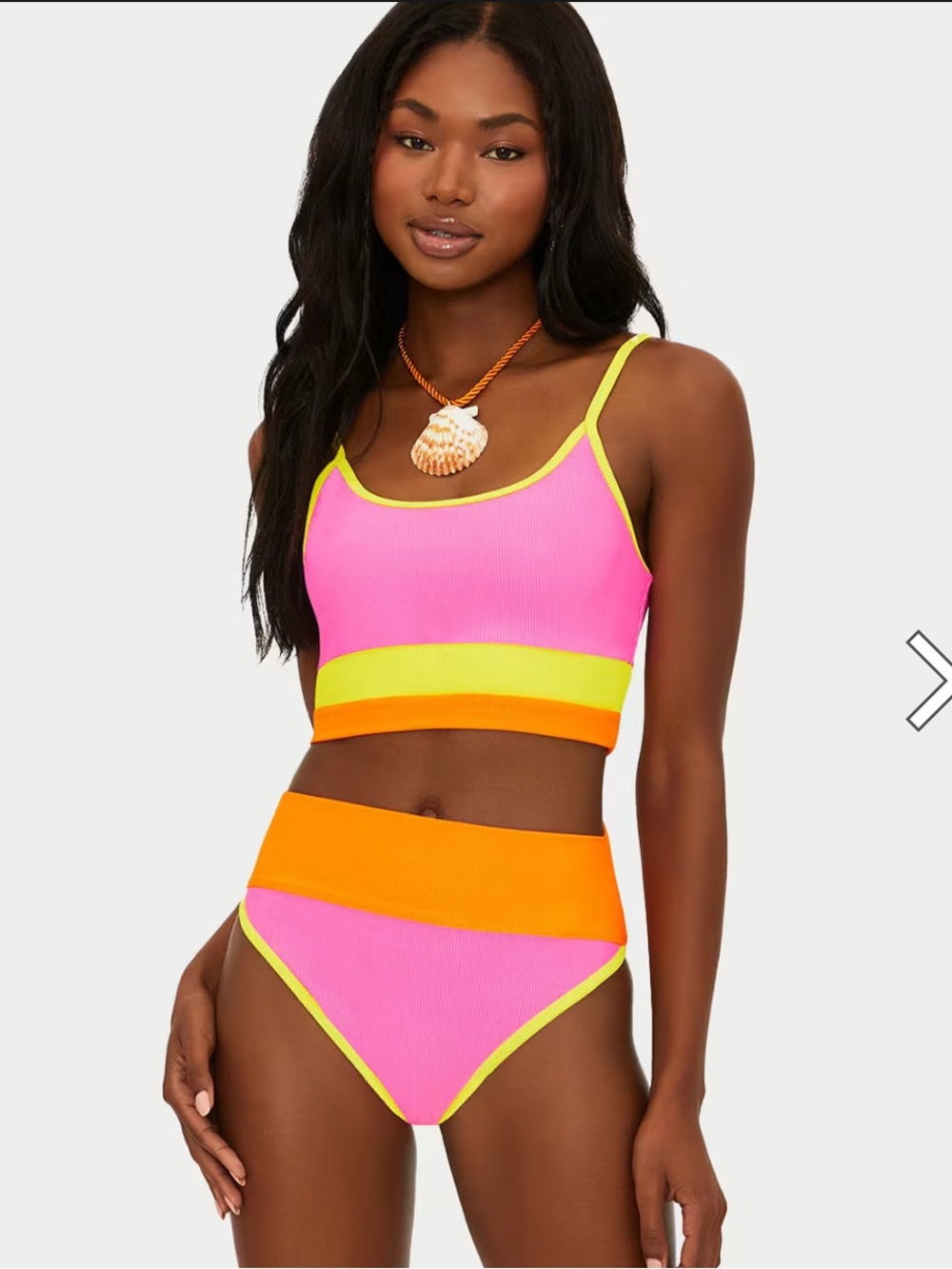 Beach Riot Soleil Colorblock Ribbed Bikini Set